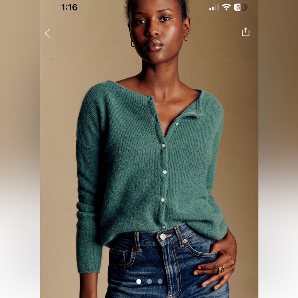 Sezane Gaspard Cardigan Sage M